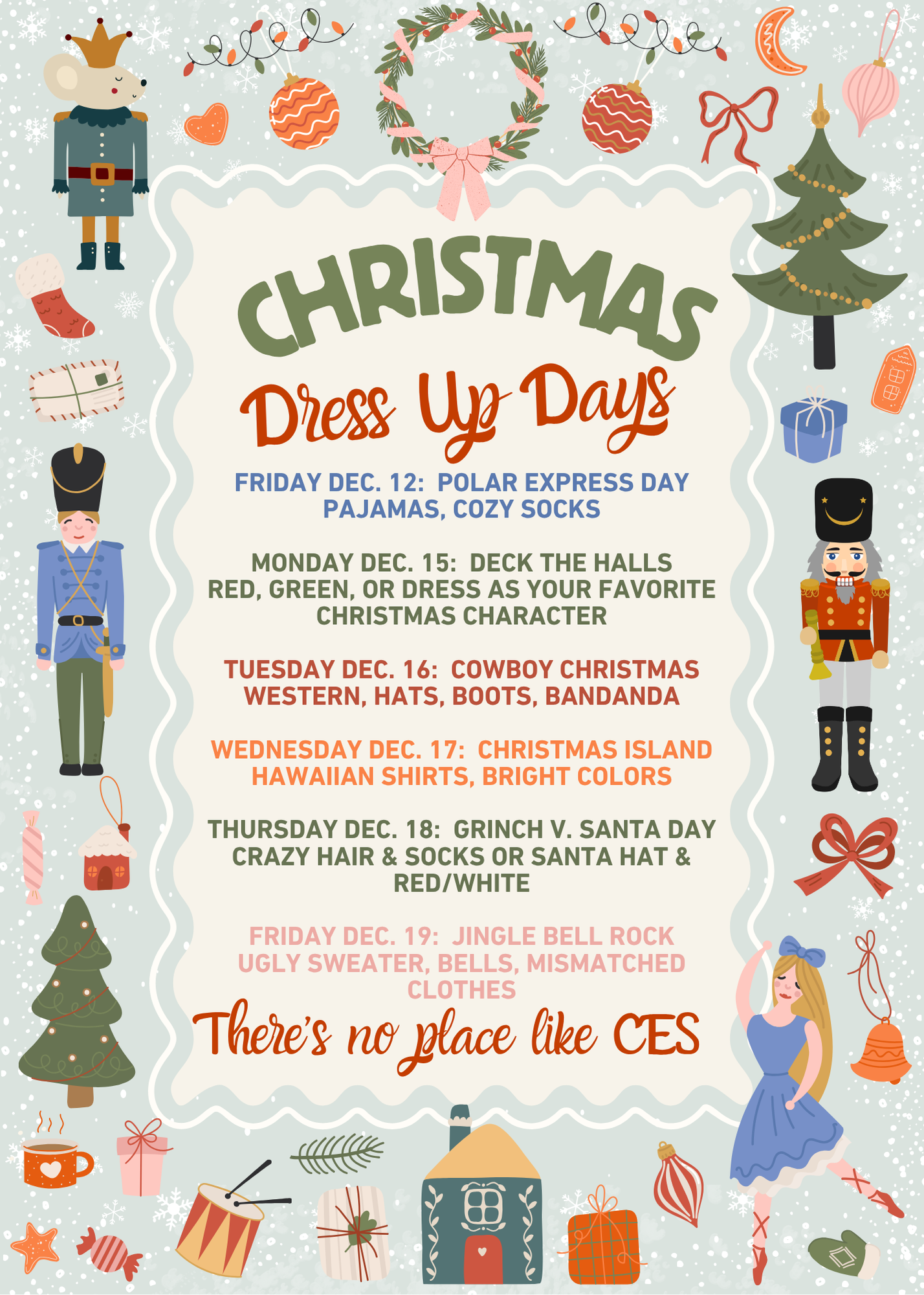 Christmas Dress Up Days